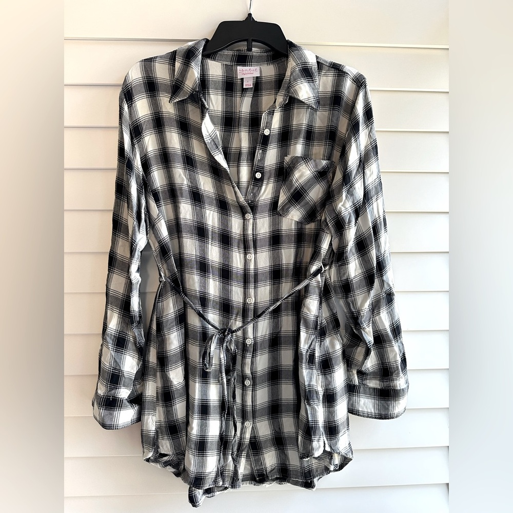 Isabel Maternity long-sleeve lightweight flannel